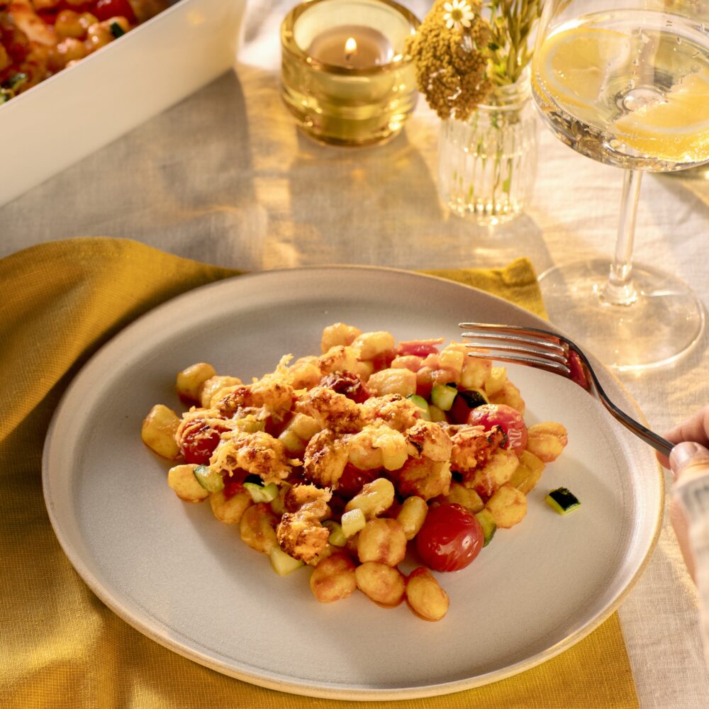 Recept Gebakken gnocchi met Piccante saus, paprika en courgette Grand'Italia