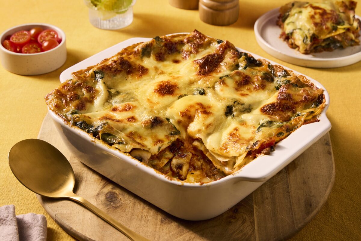 Recept Lasagne met spinazie en champignons Grand'Italia
