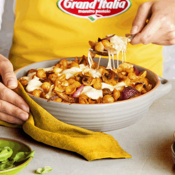 Recept Mini Conchiglie ovenschotel met paddenstoelen Grand'Italia