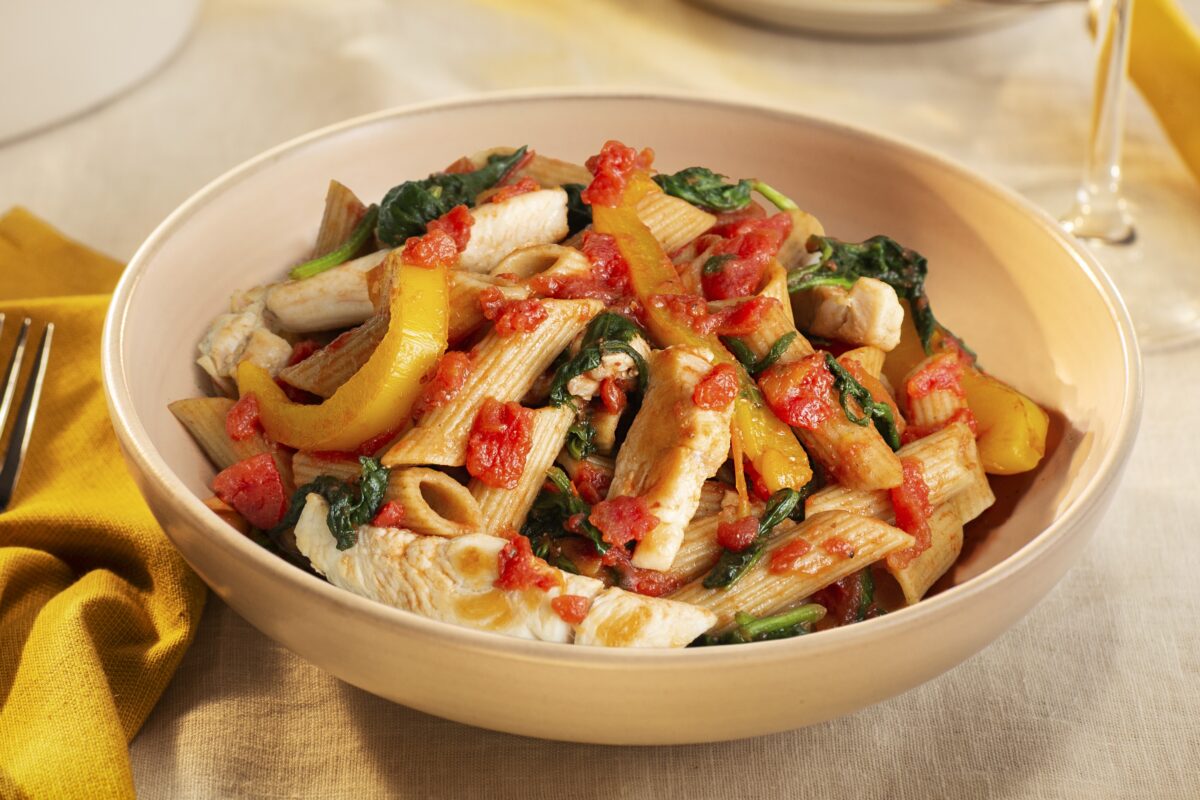 Recept Penne Glutenvrij met spinazie en kip Grand'Italia