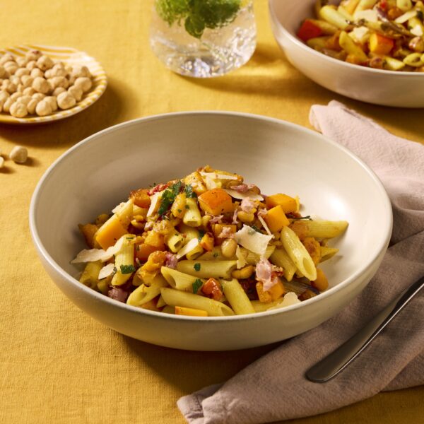 Recept Penne met pompoen en pancetta Grand'Italia