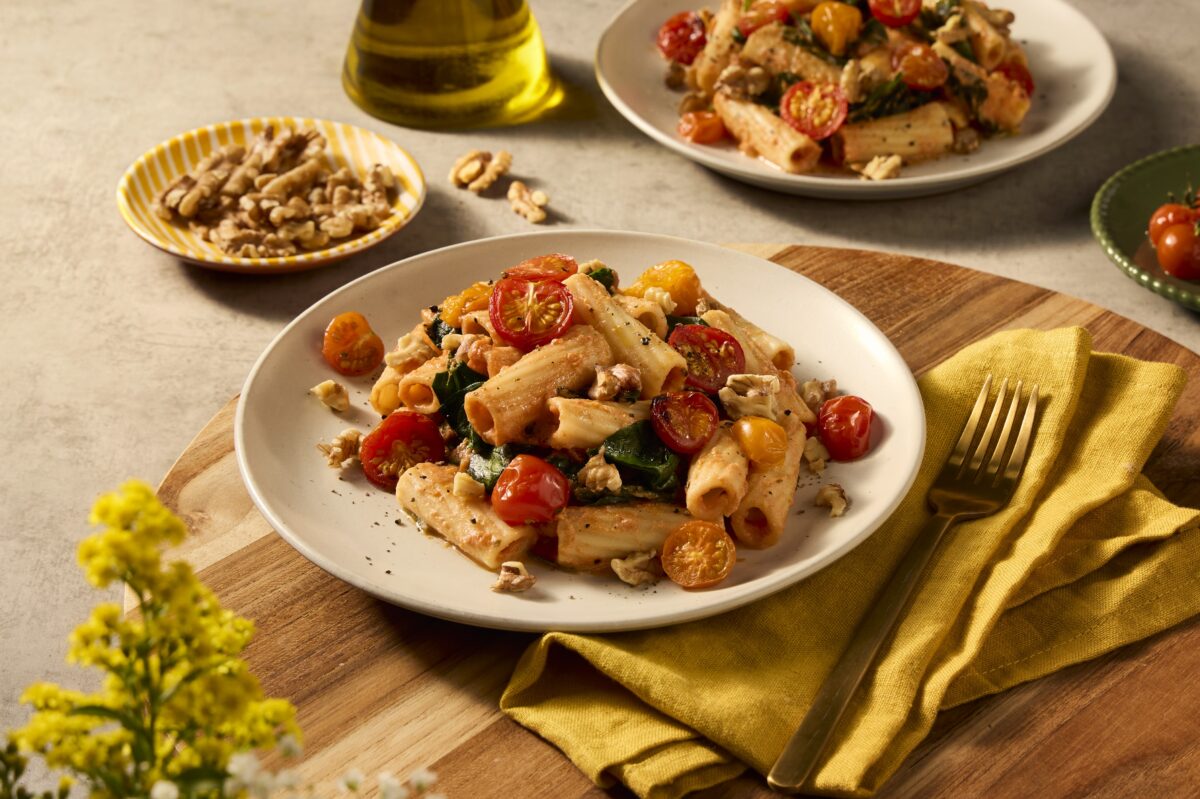 Recept Rigatoni spinazie en kerstomaatjes Grand'Italia