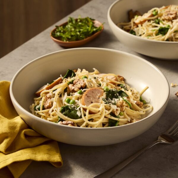 Recept Spaghetti met kip en spinazie in Romana pastasaus Grand'Italia
