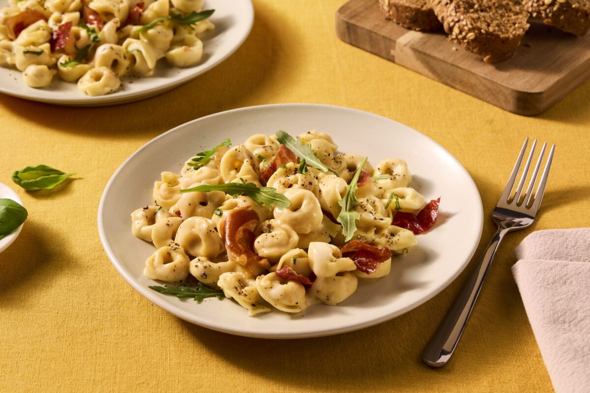 Recept Tortellini met roomsaus en parmaham Grand'Italia