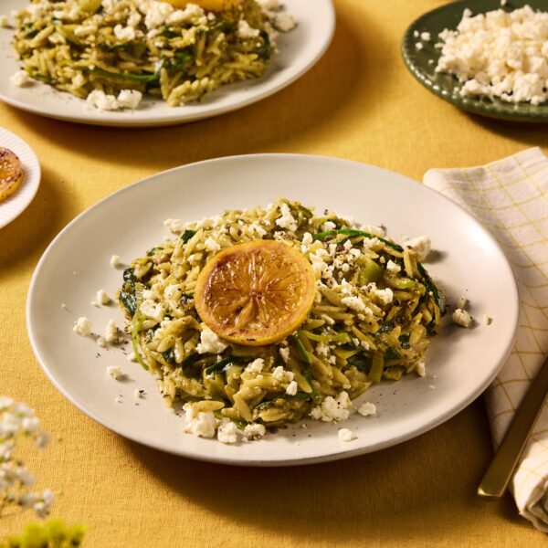 Recept orzo met spinazie, pesto en feta Grand'Italia