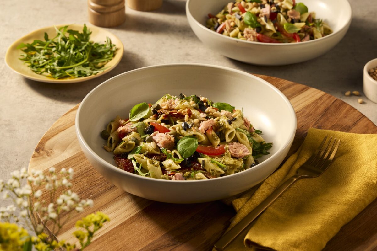 Recept pastasalade met tonijn en pesto Grand'Italia